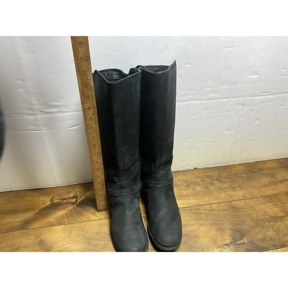 Teva De La Vina Dos Women's Size 9 Tall Black Leather Waterproof 1017143 Boots